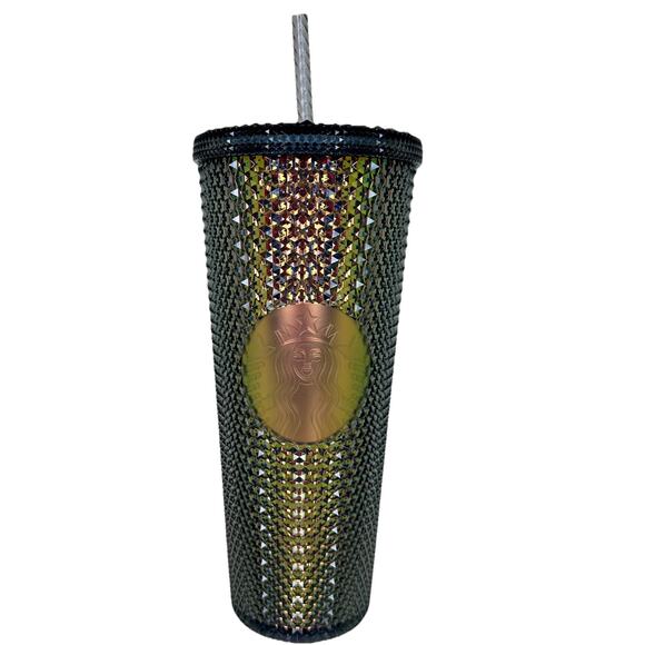 NEW Starbucks Venti Studded Iridescent Black Tumbler 24oz 2020 Unicorn Find RARE - Picture 1 of 6